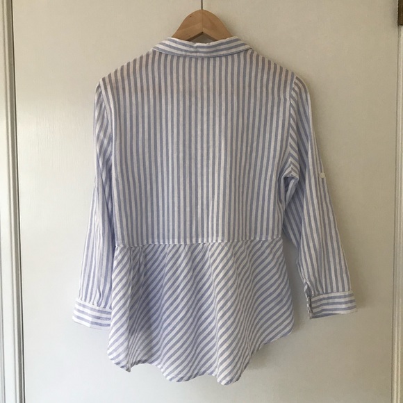 Striped Peplum Blouse - Picture 8 of 8